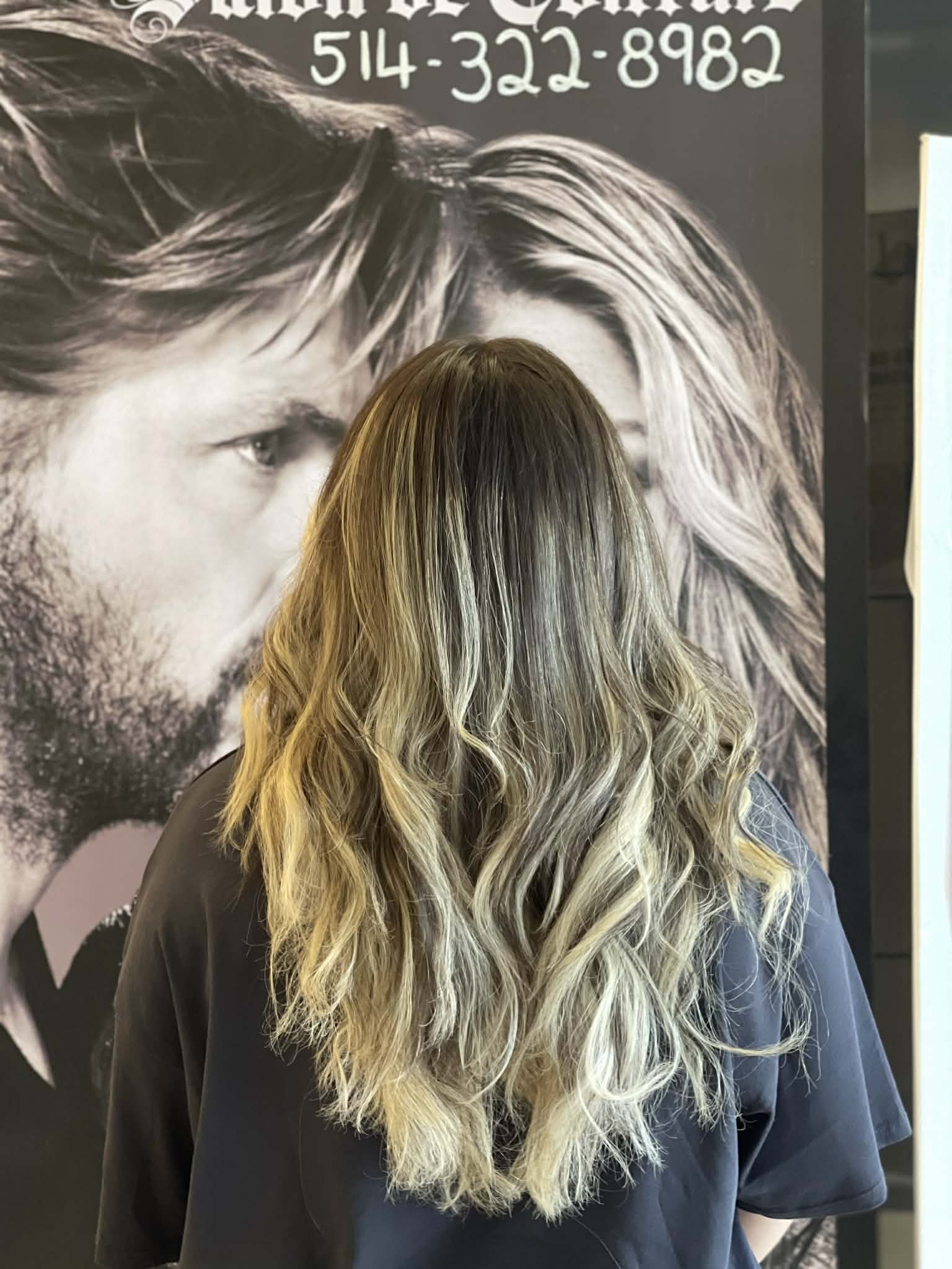 Balayage blond dégradé